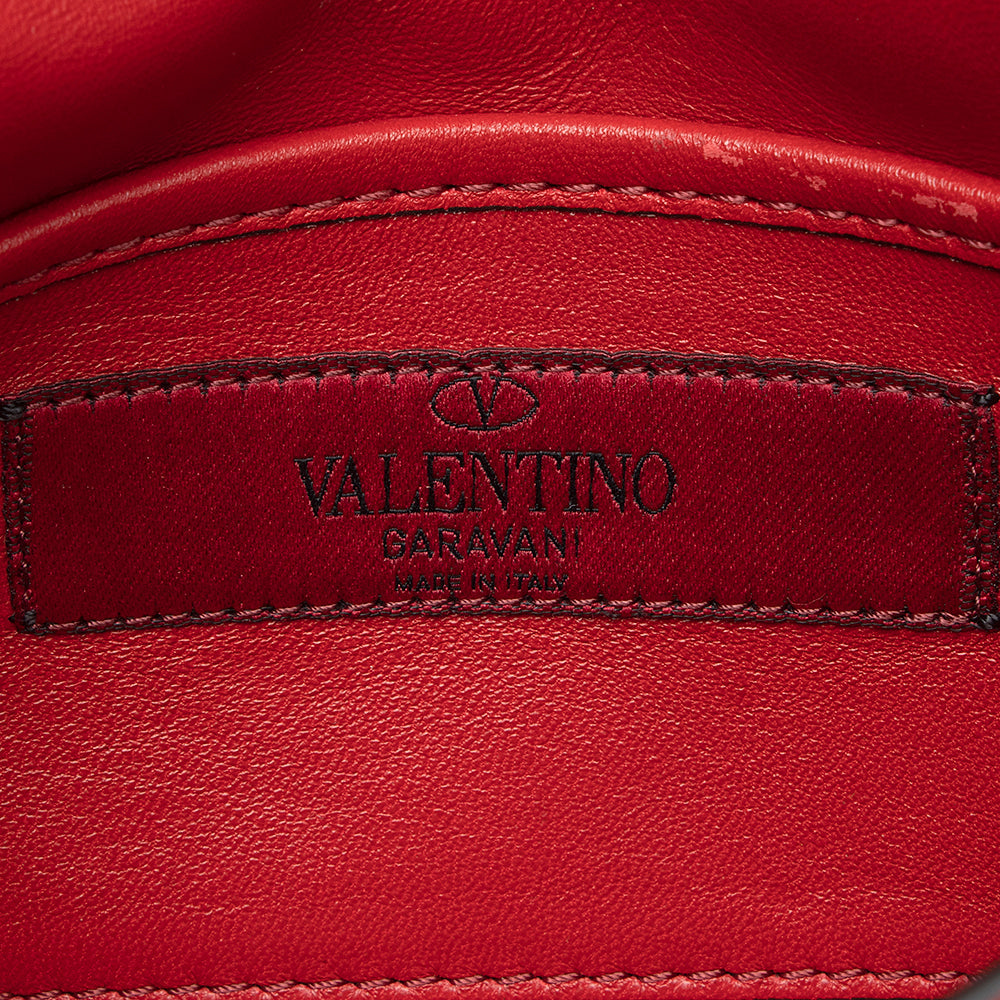 Valentino Calfskin Rockstud Spike Up Chain Small Shoulder Bag (SHF-20489)