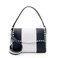 Valentino Lambskin Colorblock Rockstud Top Handle (SHF-IpHYts)