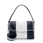 Valentino Lambskin Colorblock Rockstud Top Handle (SHF-IpHYts)