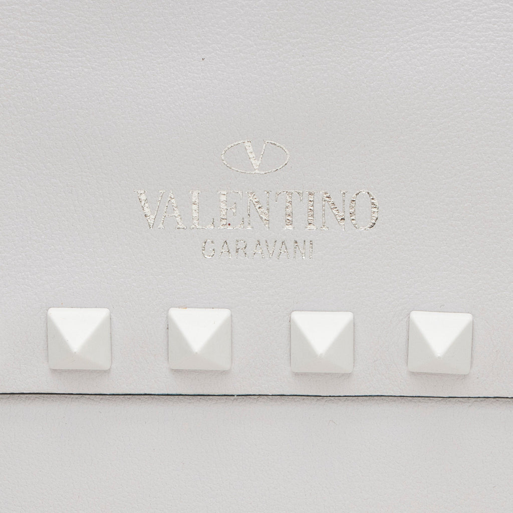 Valentino Lambskin Colorblock Rockstud Top Handle (SHF-IpHYts)