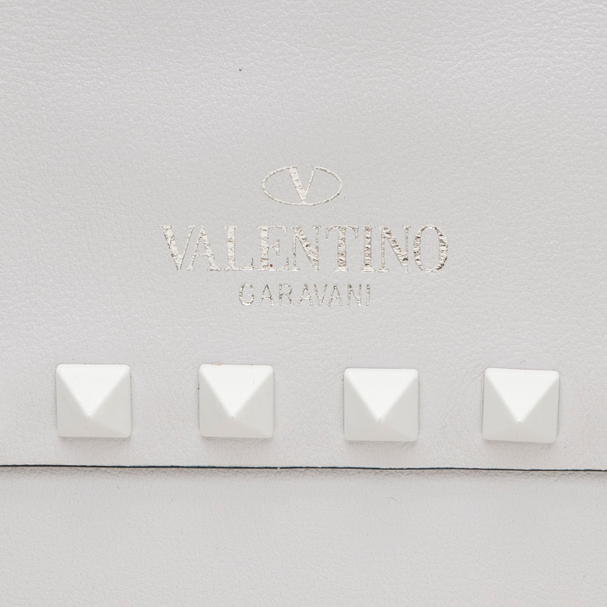 Valentino Lambskin Colorblock Rockstud Top Handle (SHF-IpHYts)