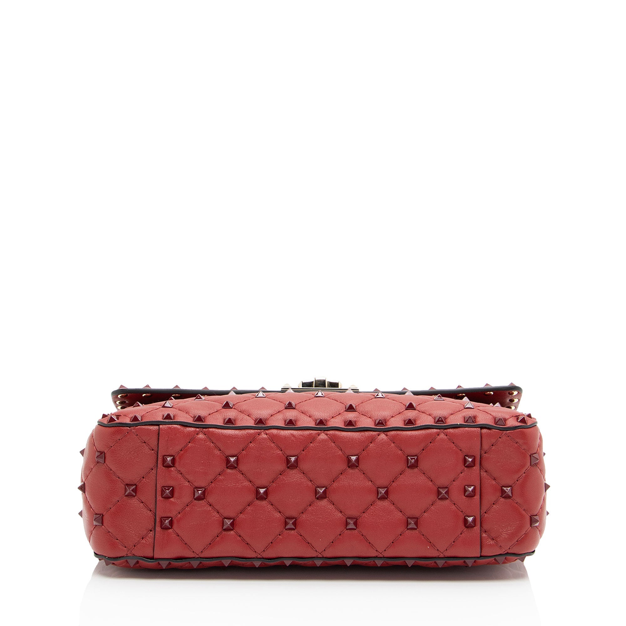 Valentino Calfskin Rockstud Spike Up Shoulder Bag (SHF-bfMgJN)