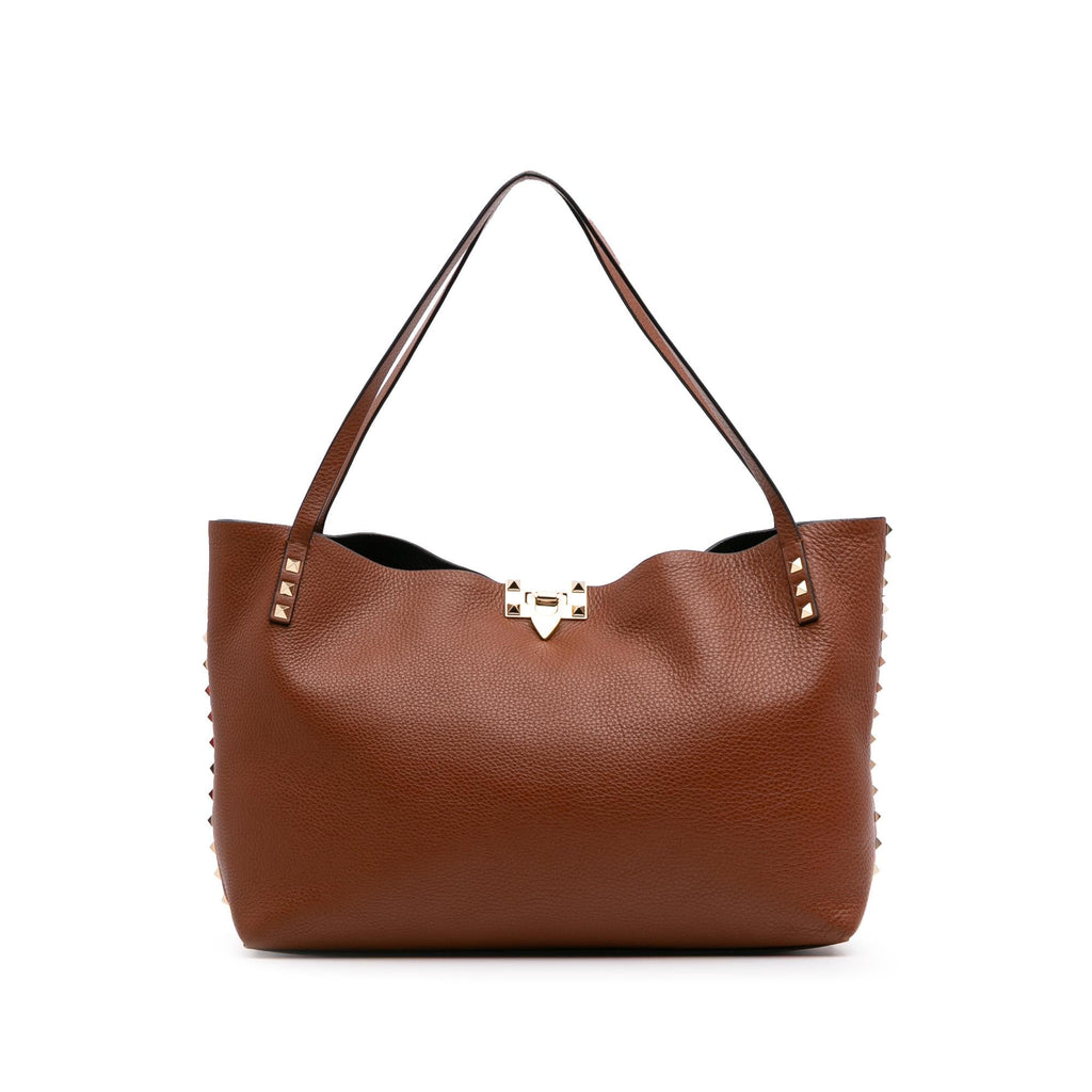 Valentino Medium Grained Calfskin Rockstud Tote