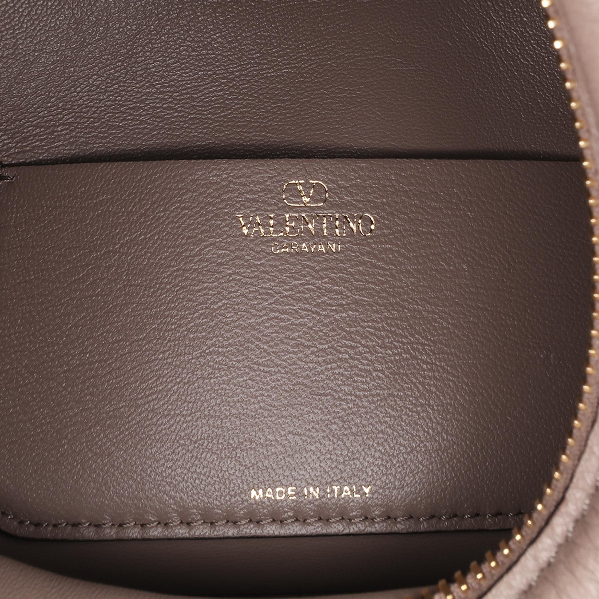 Valentino Medium Grainy Calfskin VLogo Moon Hobo