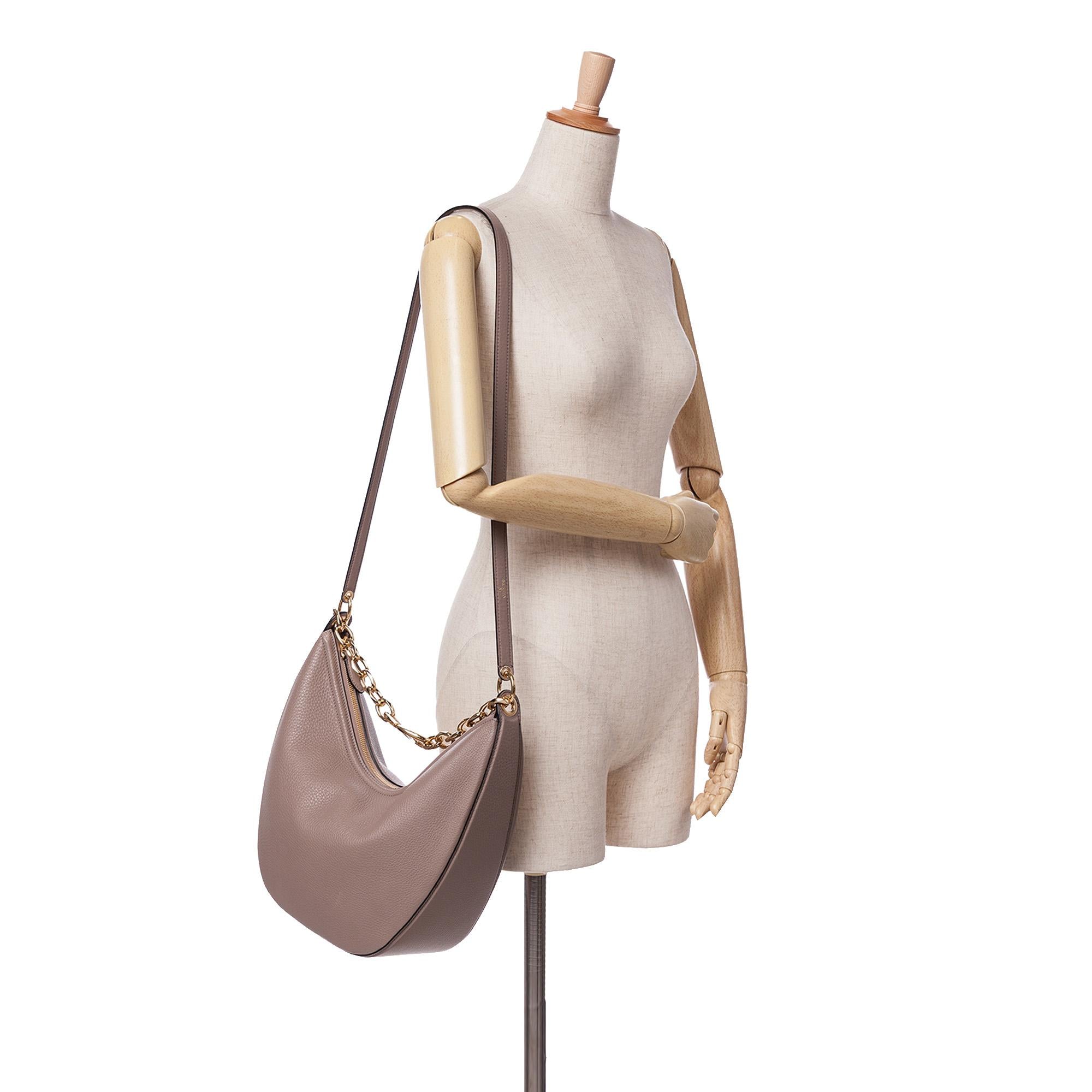 Valentino Medium Grainy Calfskin VLogo Moon Hobo