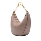 Valentino Medium Grainy Calfskin VLogo Moon Hobo