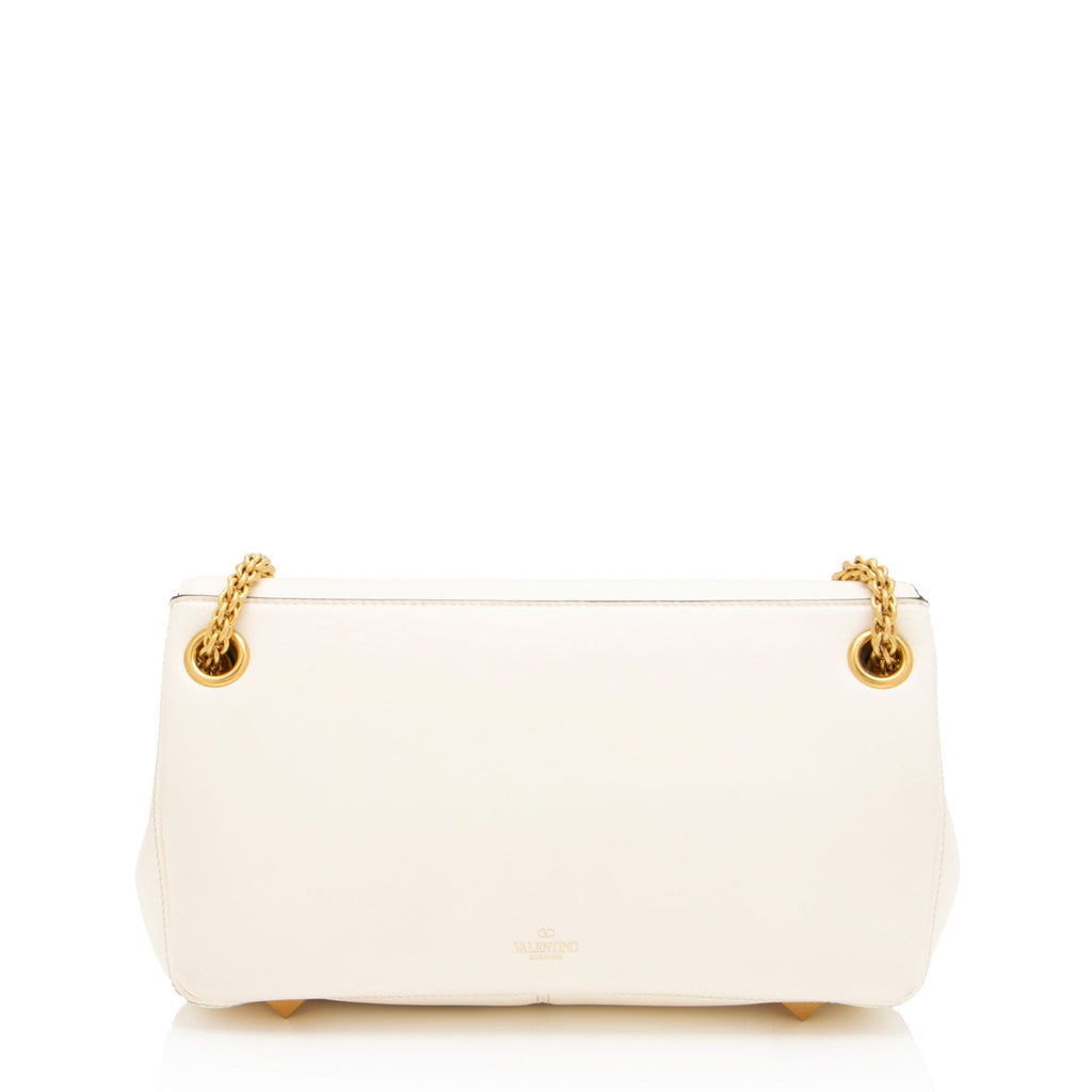 Valentino Lambskin VLogo Stud Sign Shoulder Bag (SHF-AjqgEs)
