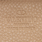 Valentino Pebbled Calfskin Rockstud Flip-Lock Small Messenger Bag (SHF-21886)