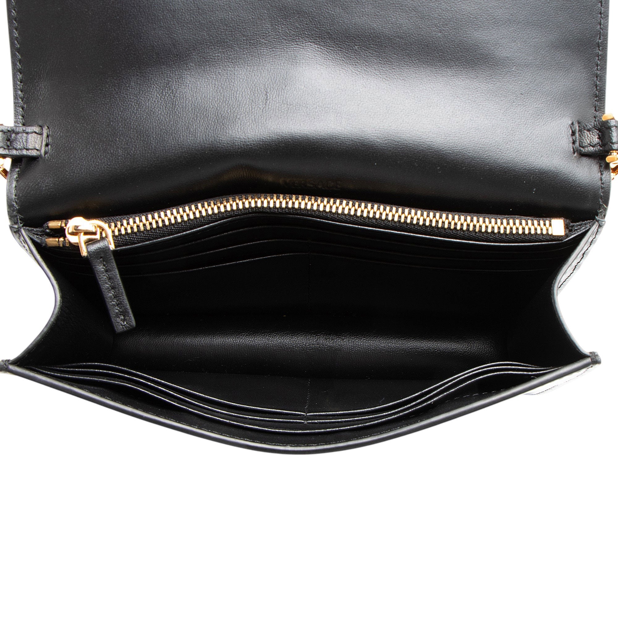Versace Calfskin Greca Goddess Chain Mini Bag