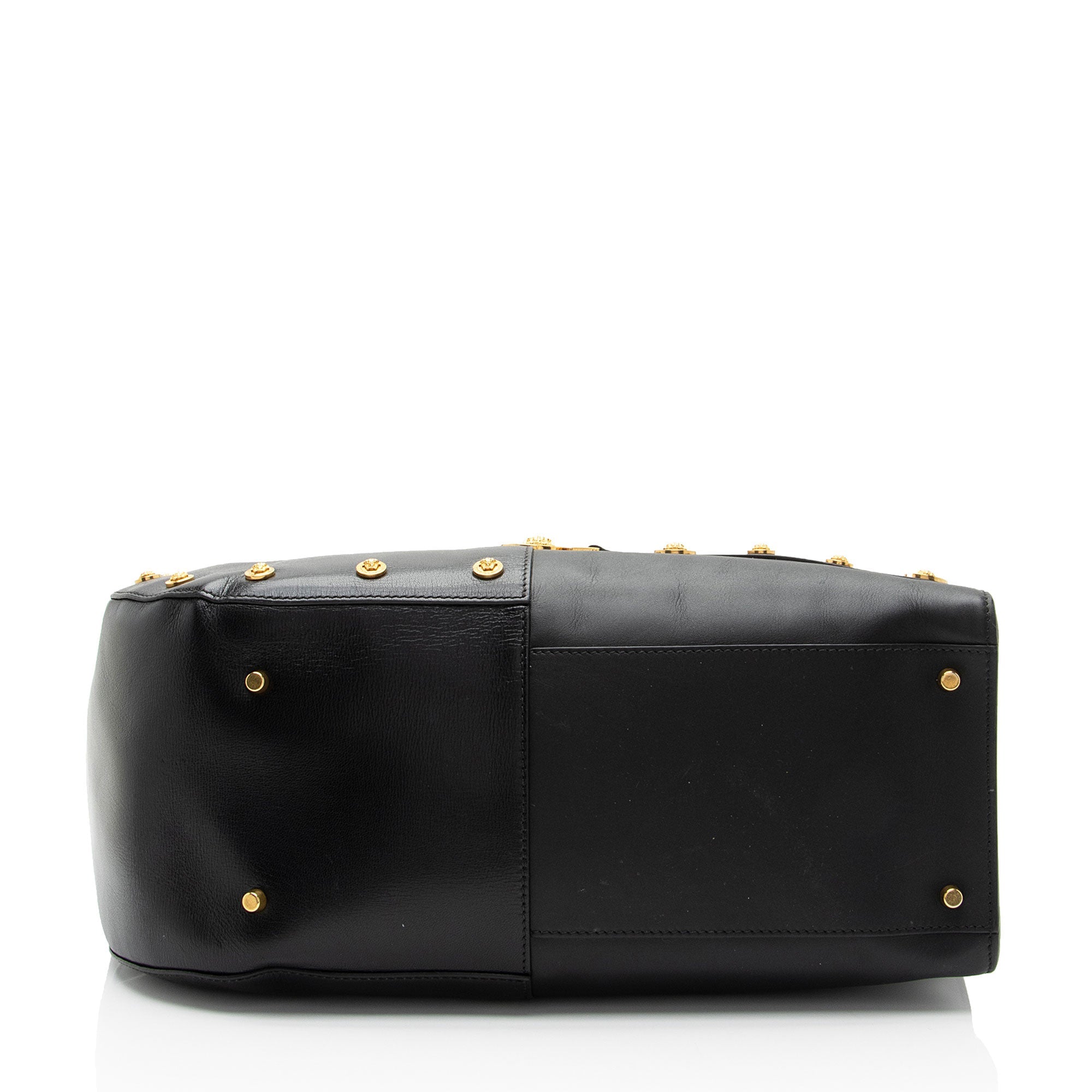 Versace Calfskin Medallion Tribute Tote (SHF-WYlxZ1)
