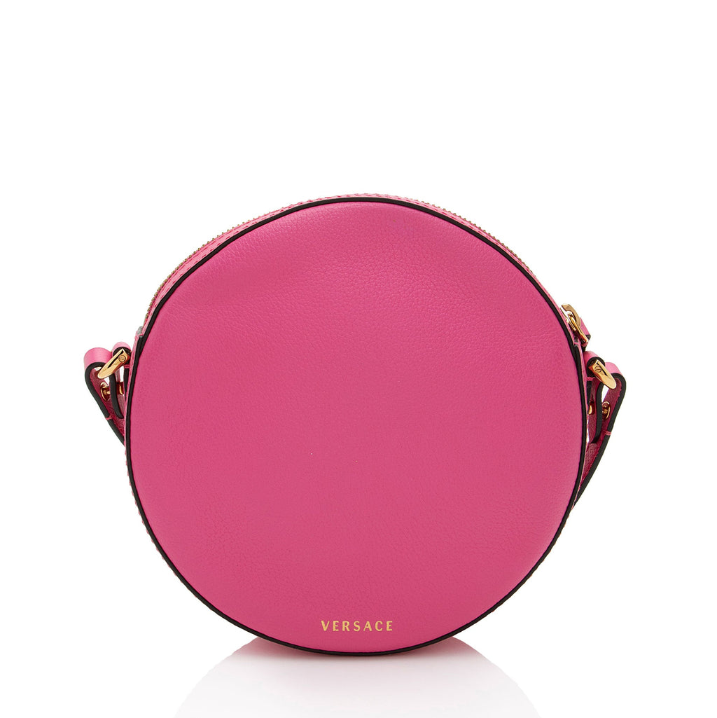 Versace Calfskin Medusa Round Crossbody