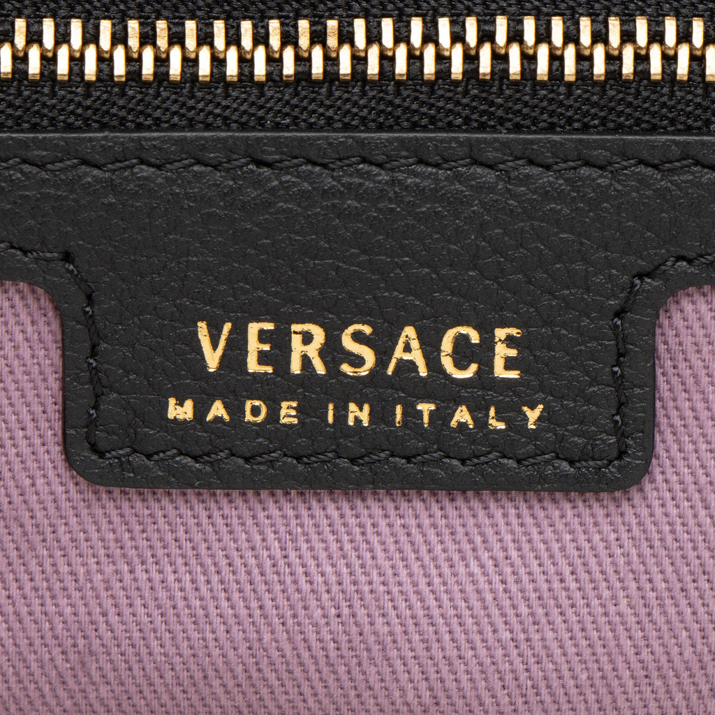 Versace Calfskin Palazzo Medusa Flap Tote