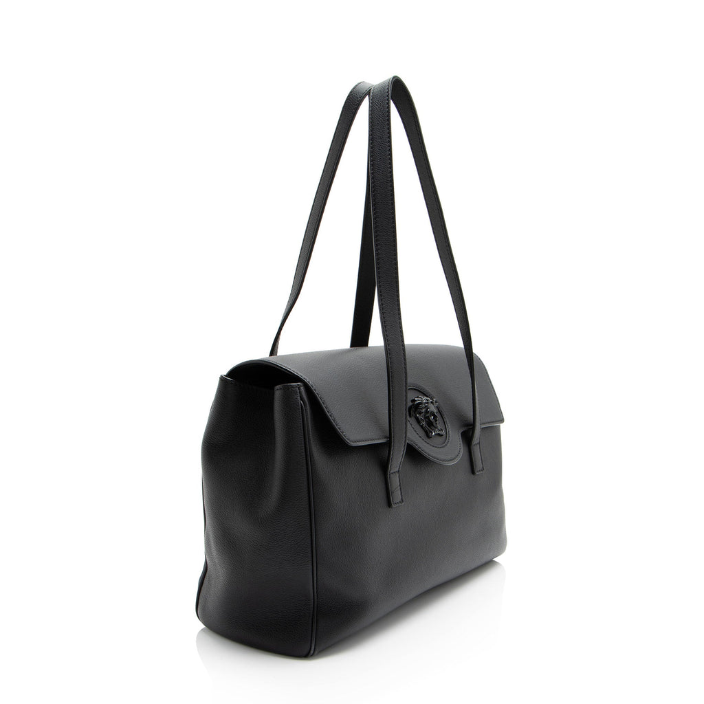 Versace Calfskin Palazzo Medusa Flap Tote