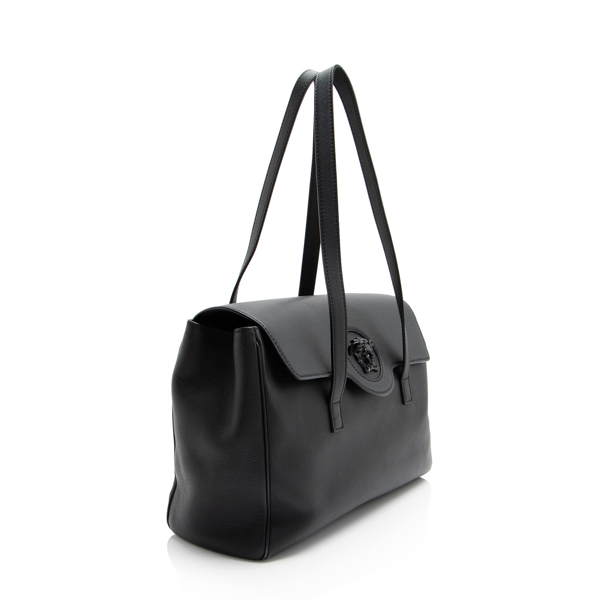 Versace Calfskin Palazzo Medusa Flap Tote