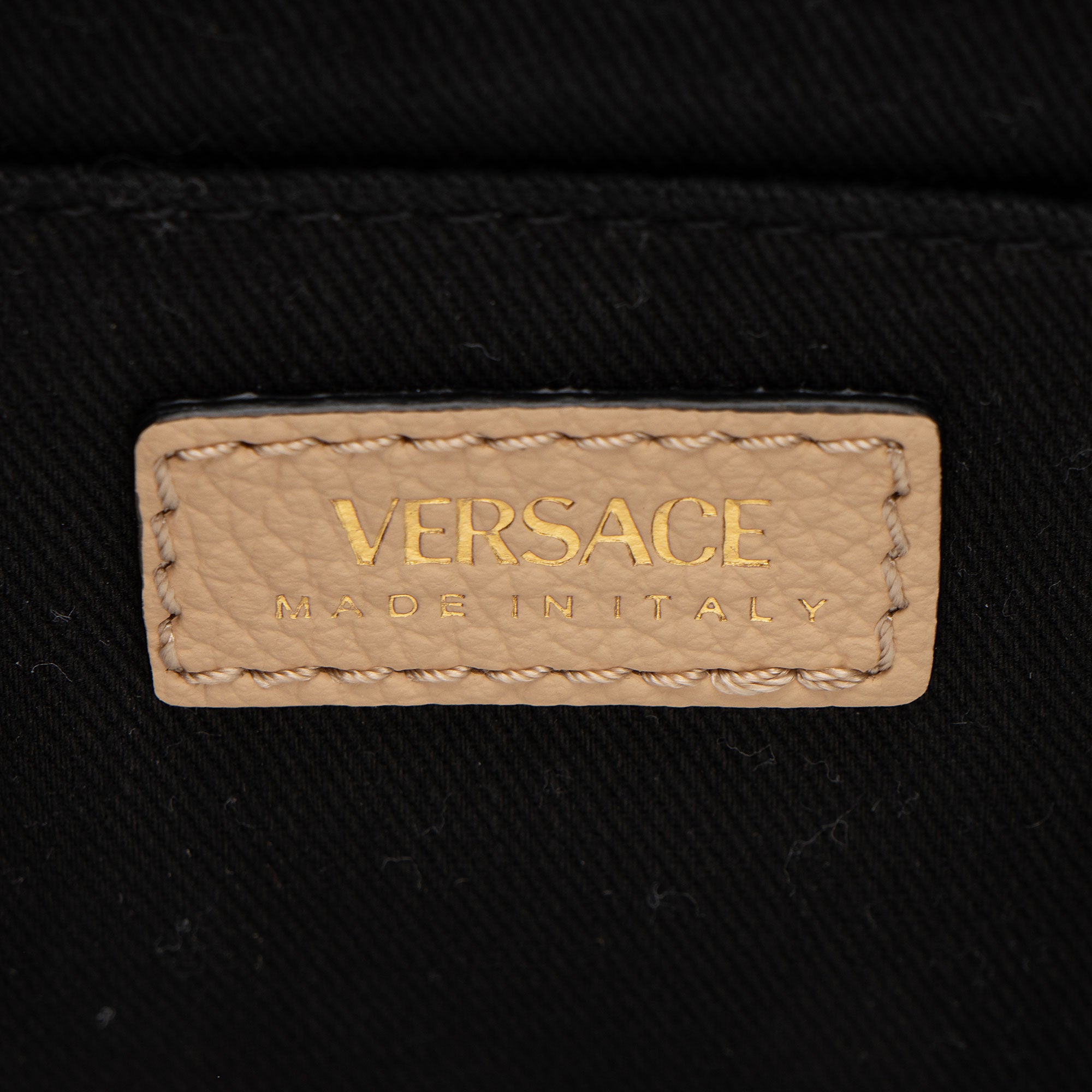 Versace Calfskin Virtus Shoulder Bag