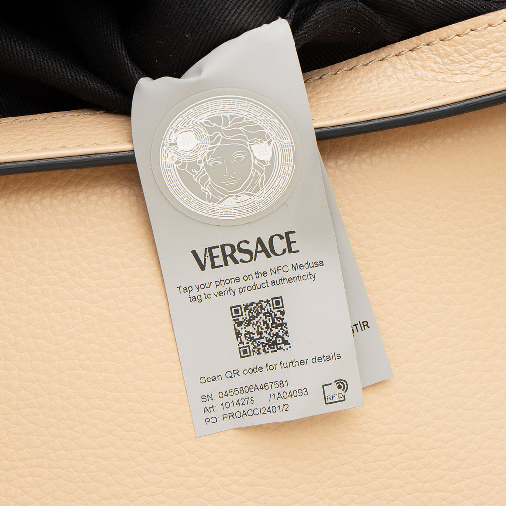 Versace Calfskin Virtus Shoulder Bag