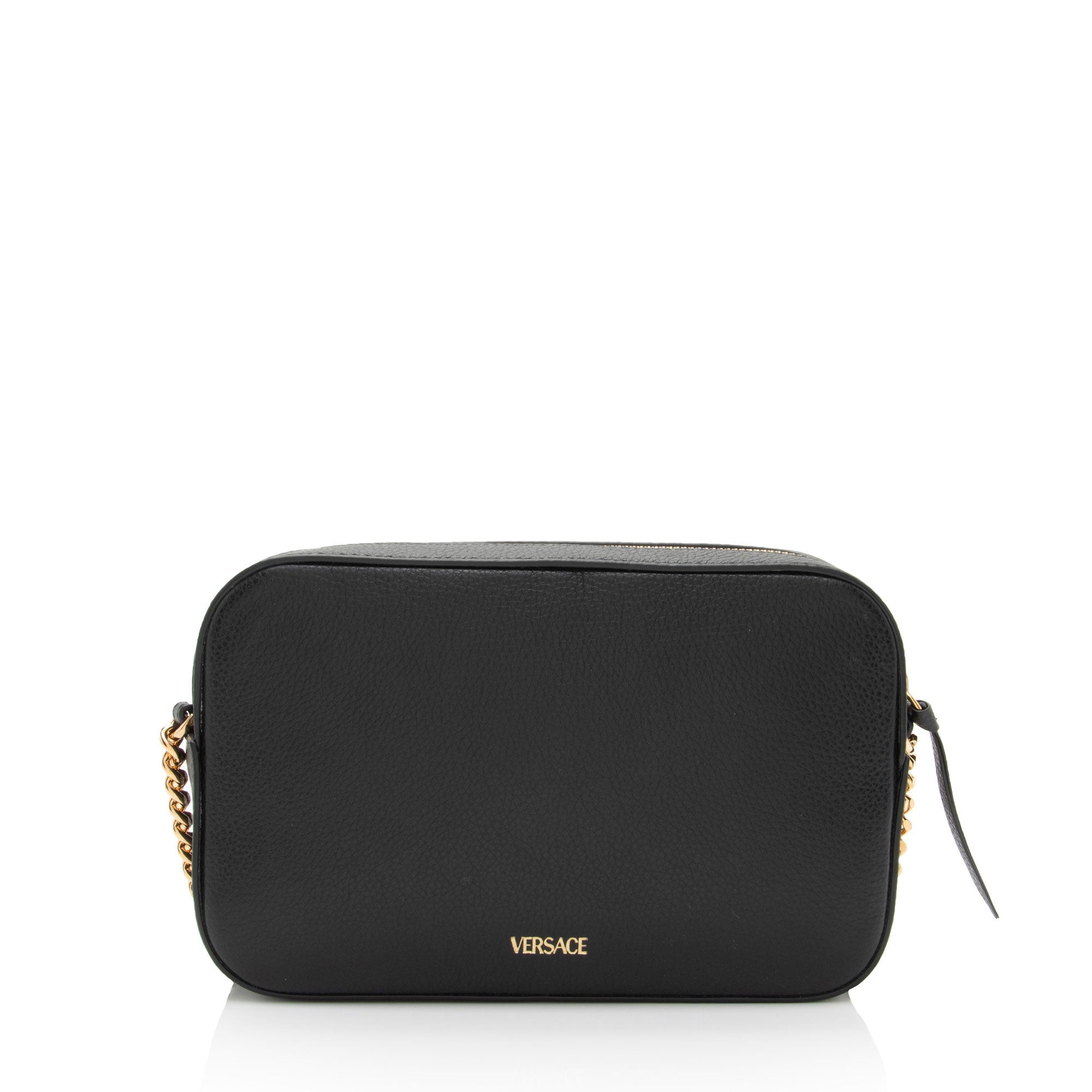 Versace Calfskin Virtus Small Camera Bag (SHF-RbVQo3)