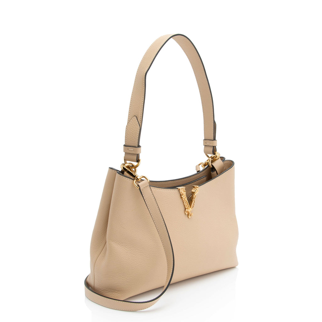Versace Calfskin Virtus Small Hobo (SHF-lH0yzP)