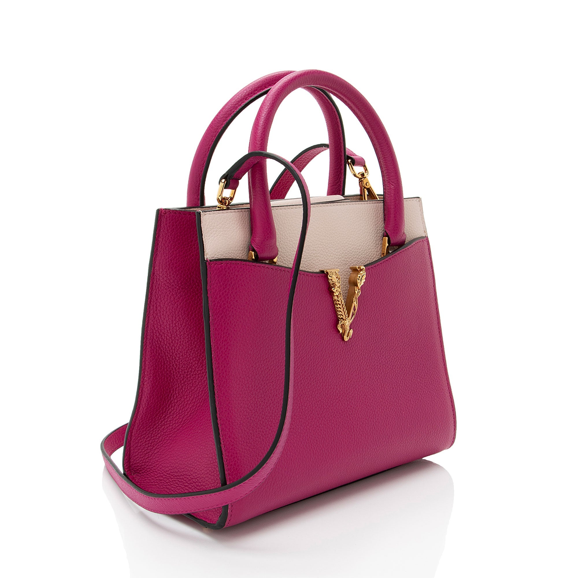 Versace Calfskin Virtus Small Satchel