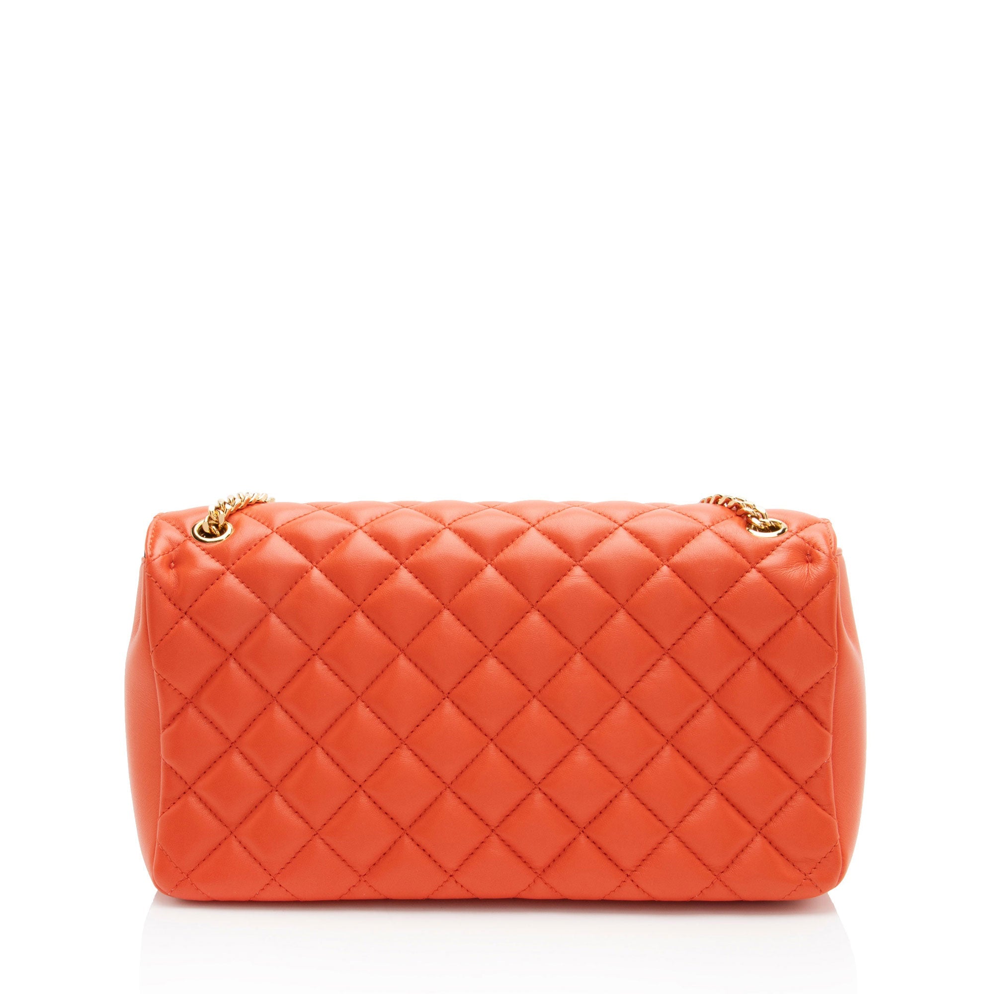 Versace Quilted Lambskin Medusa Medium Flap Bag