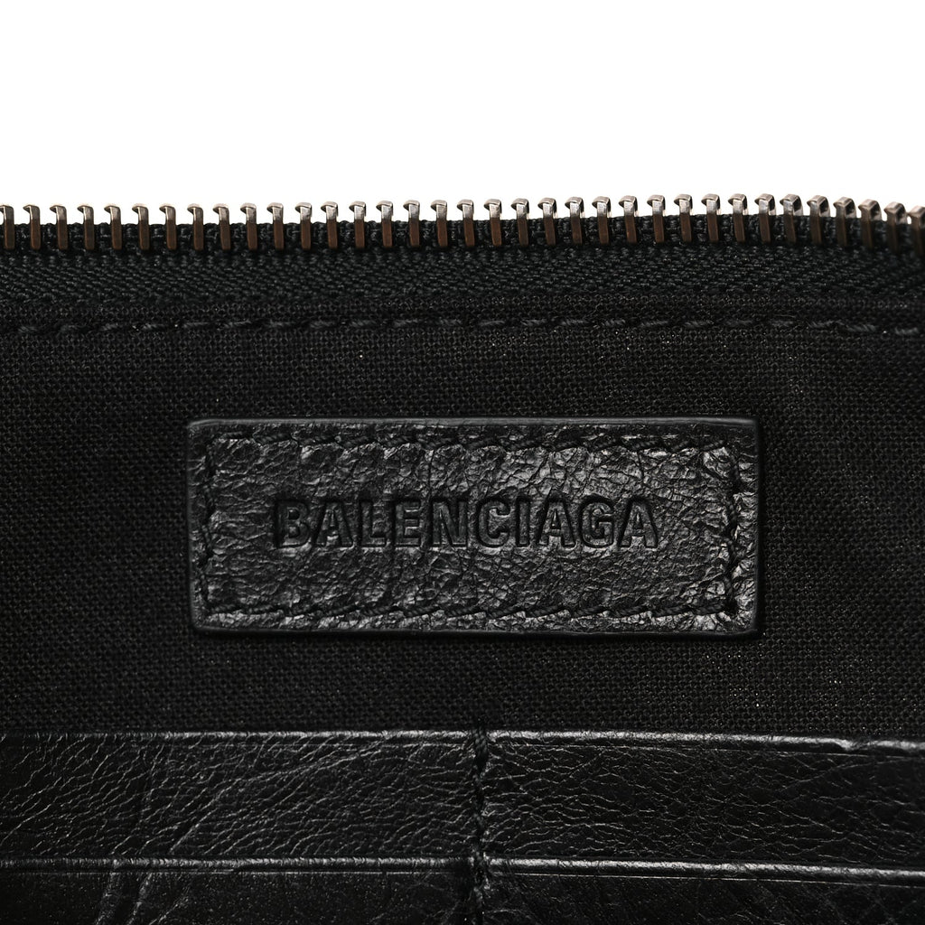 Balenciaga Agneau Arena Classic Hardware Le City Pouch On Strap Black