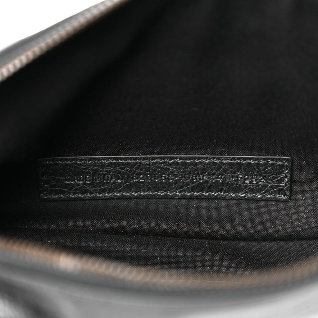 Balenciaga Agneau Arena Classic Hardware Le City Pouch On Strap Black