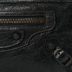 Balenciaga Agneau Arena Classic Hardware Le City Pouch On Strap Black