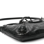 Balenciaga Agneau Arena Classic Hardware Le City Pouch On Strap Black