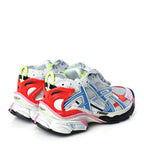 Balenciaga Mesh Rubber Womens Runner Sneakers 35 White Red Blue Pink