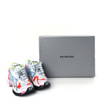Balenciaga Mesh Rubber Womens Runner Sneakers 35 White Red Blue Pink
