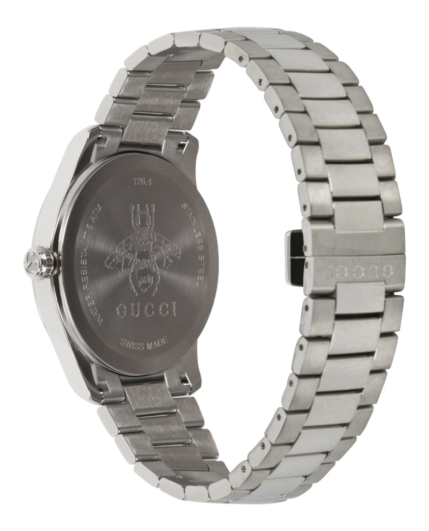 Gucci Mens  Stainless Steel 38mm Bracelet Fashion Watch