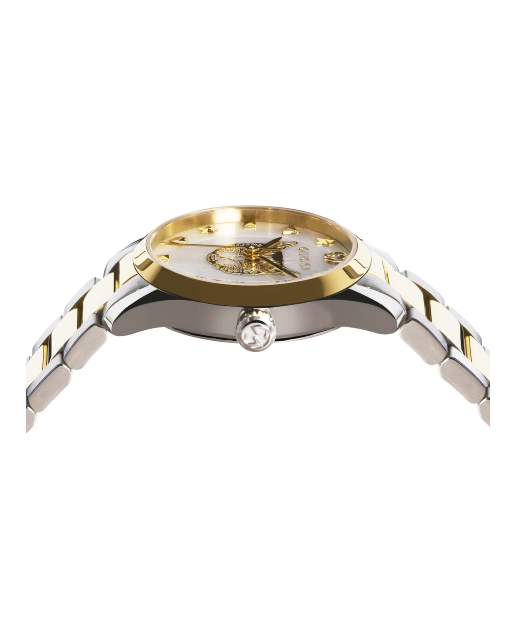 Gucci Womens  Two Tone 27mm Bracelet Fashion Watch