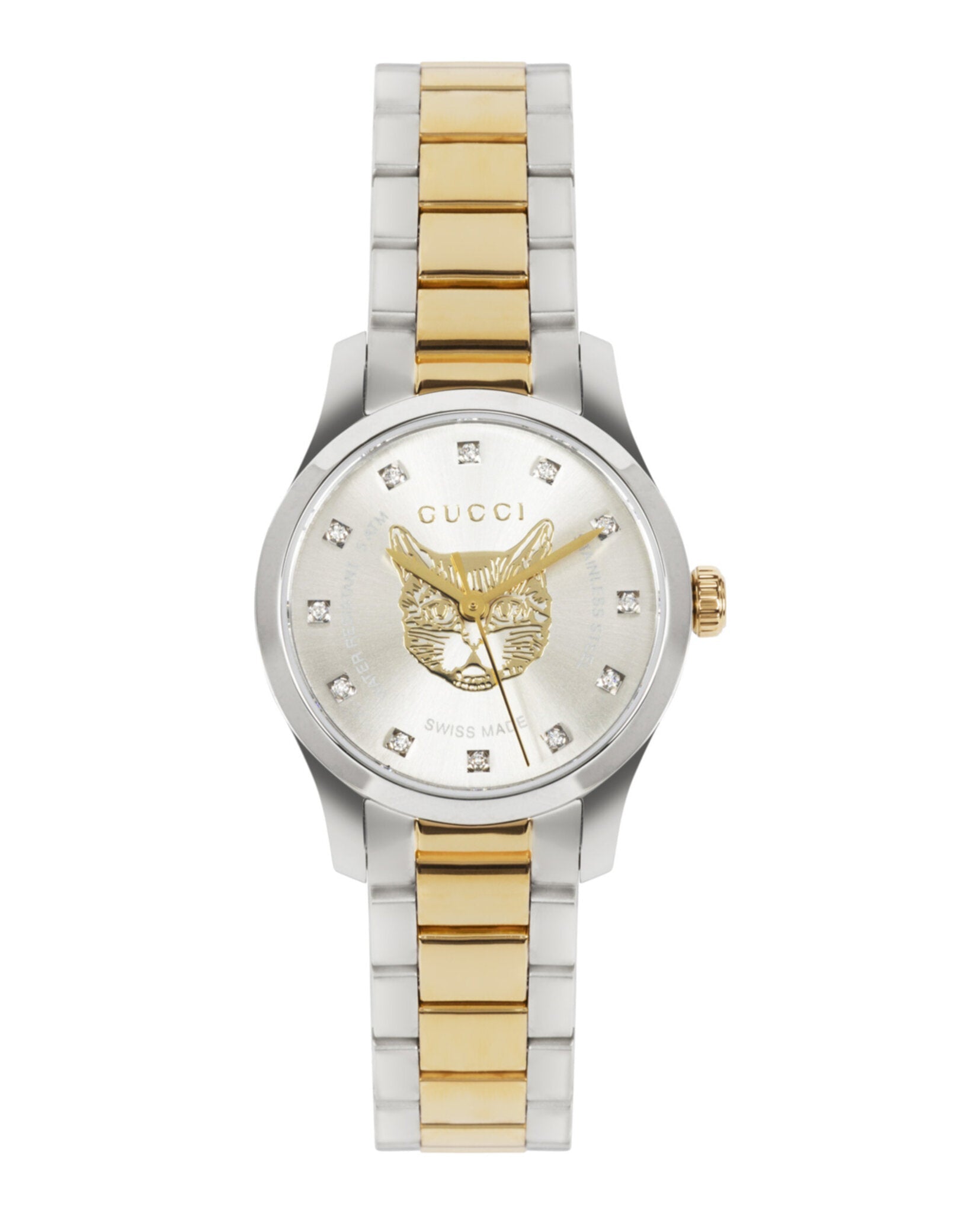 Gucci Womens  Two Tone 27mm Bracelet Fashion Watch