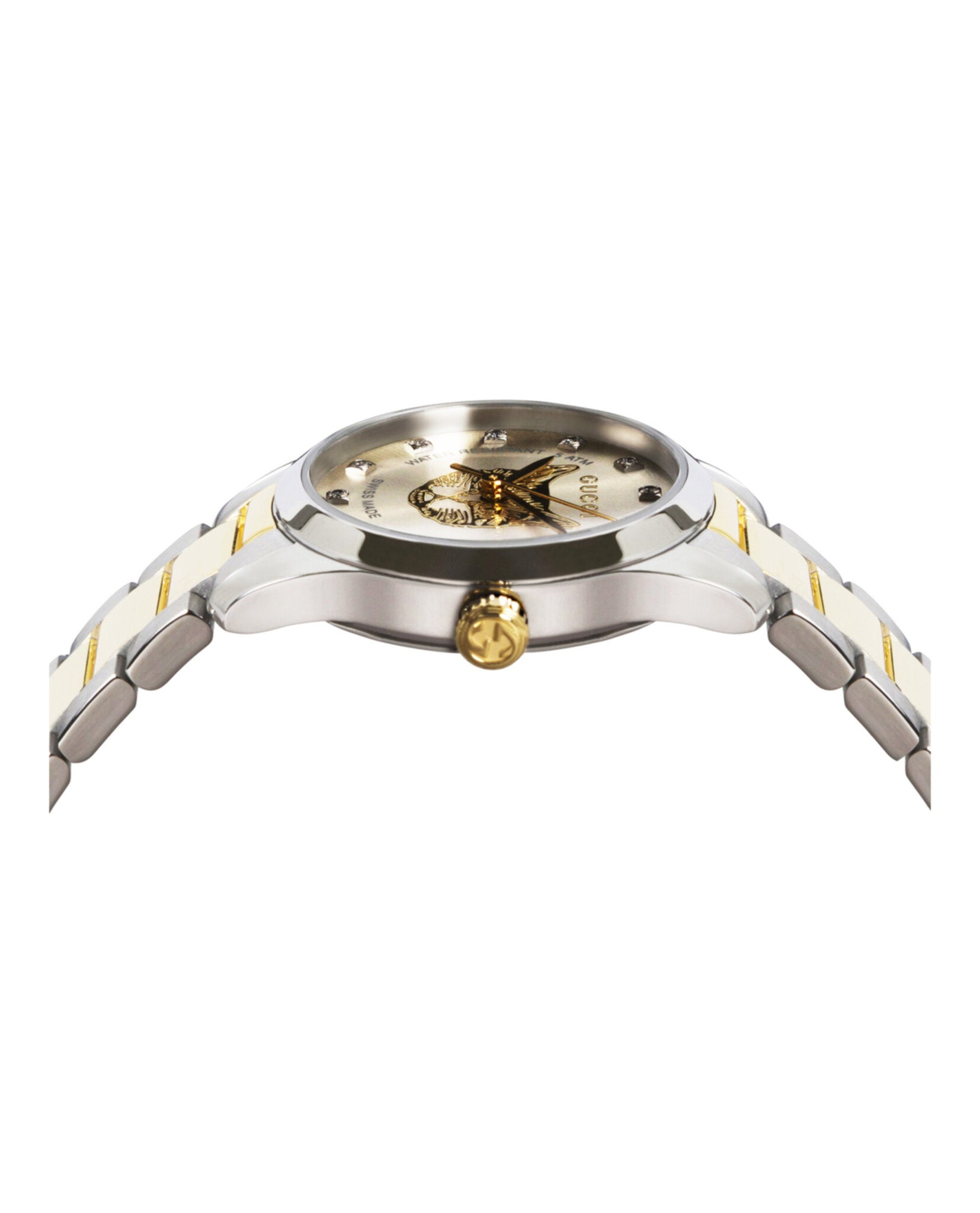 Gucci Womens  Two Tone 27mm Bracelet Fashion Watch