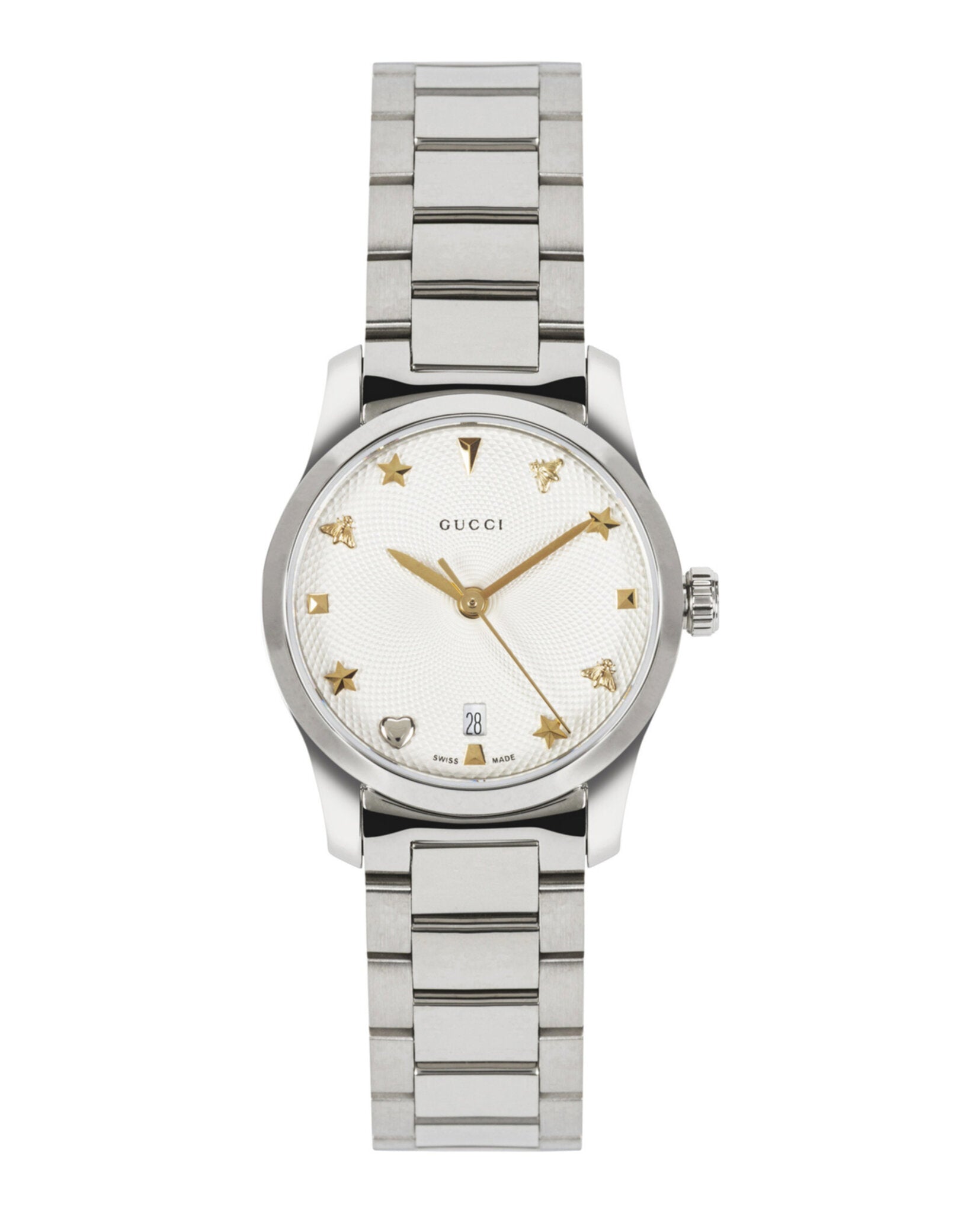 Gucci Womens  Stainless Steel 27mm Bracelet Fashion Watch