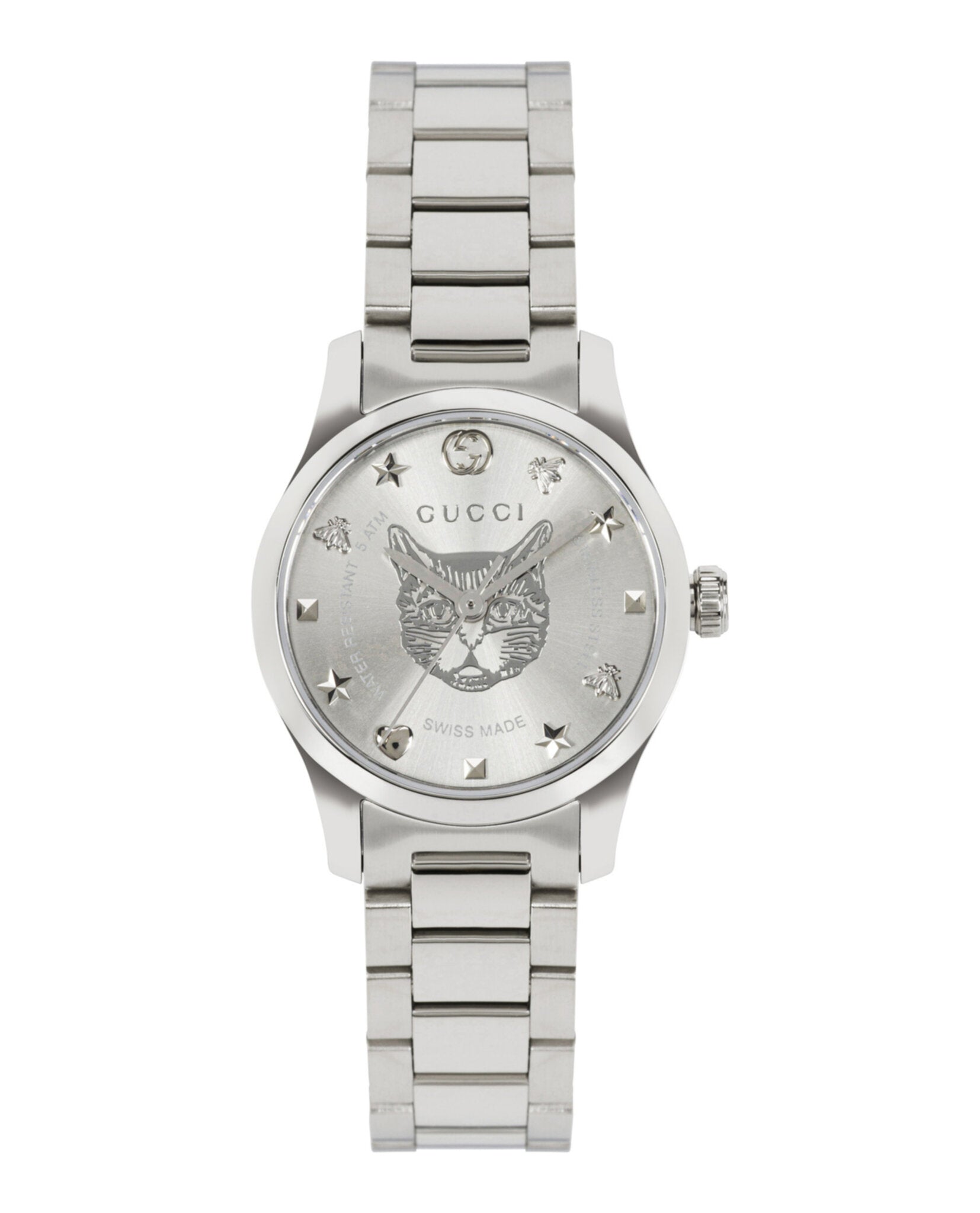 Gucci Womens  Stainless Steel 27mm Bracelet Fashion Watch