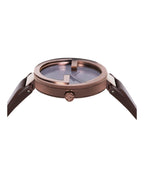 Gucci Mens  Rose Gold 42mm Strap Fashion Watch