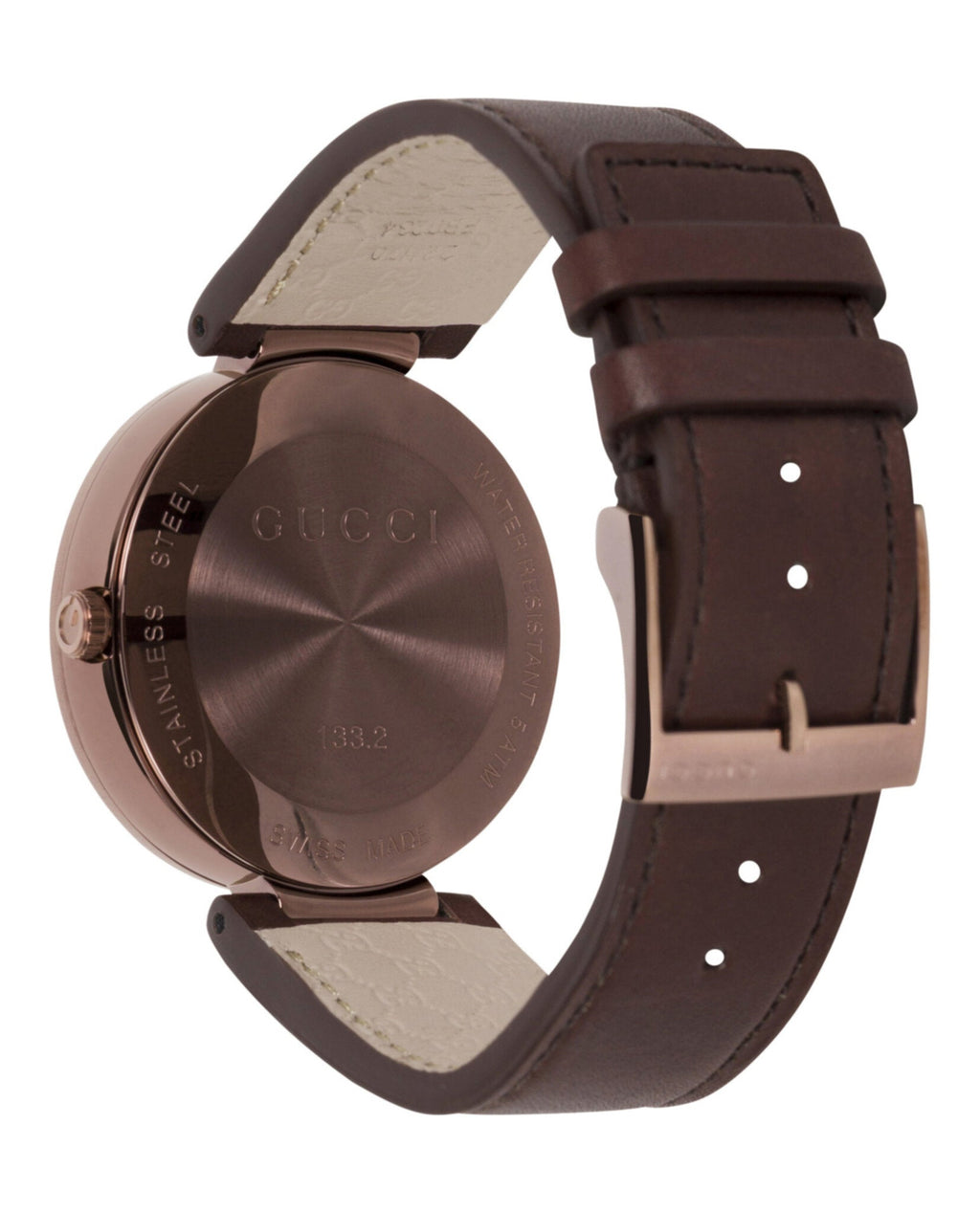 Gucci Mens  Rose Gold 42mm Strap Fashion Watch