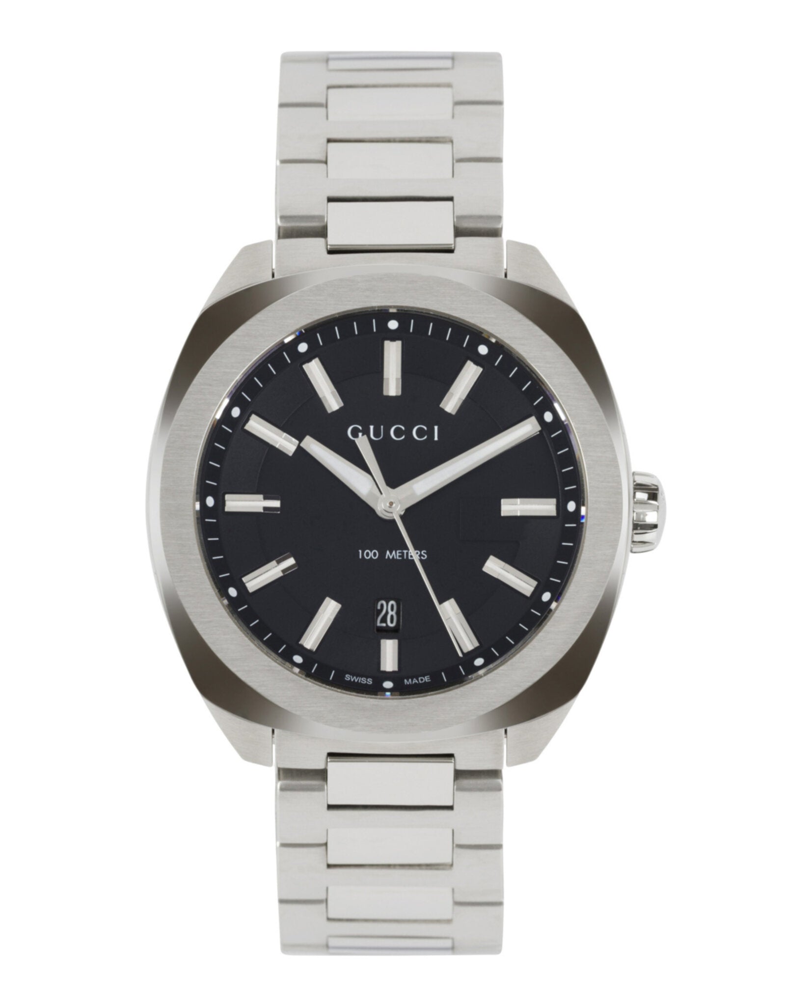 Gucci Mens  Stainless Steel 41mm Bracelet Fashion Watch