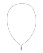 Gucci Womens Sterling Silver Logo Plaque Necklace