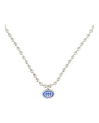 Gucci Womens Sterling Silver Interlocking G Boule Necklace