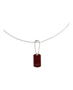 Gucci Womens Trademark Enamel Dog Tag Necklace