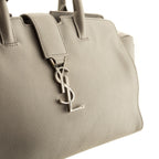 Yves Saint Calfskin Laurent Baby Downtown Cabas Satchel (SHF-11422)