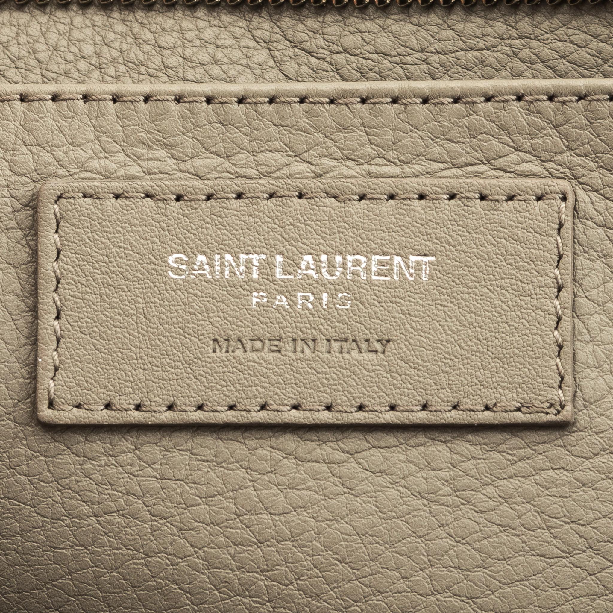 Yves Saint Calfskin Laurent Baby Downtown Cabas Satchel (SHF-11422)