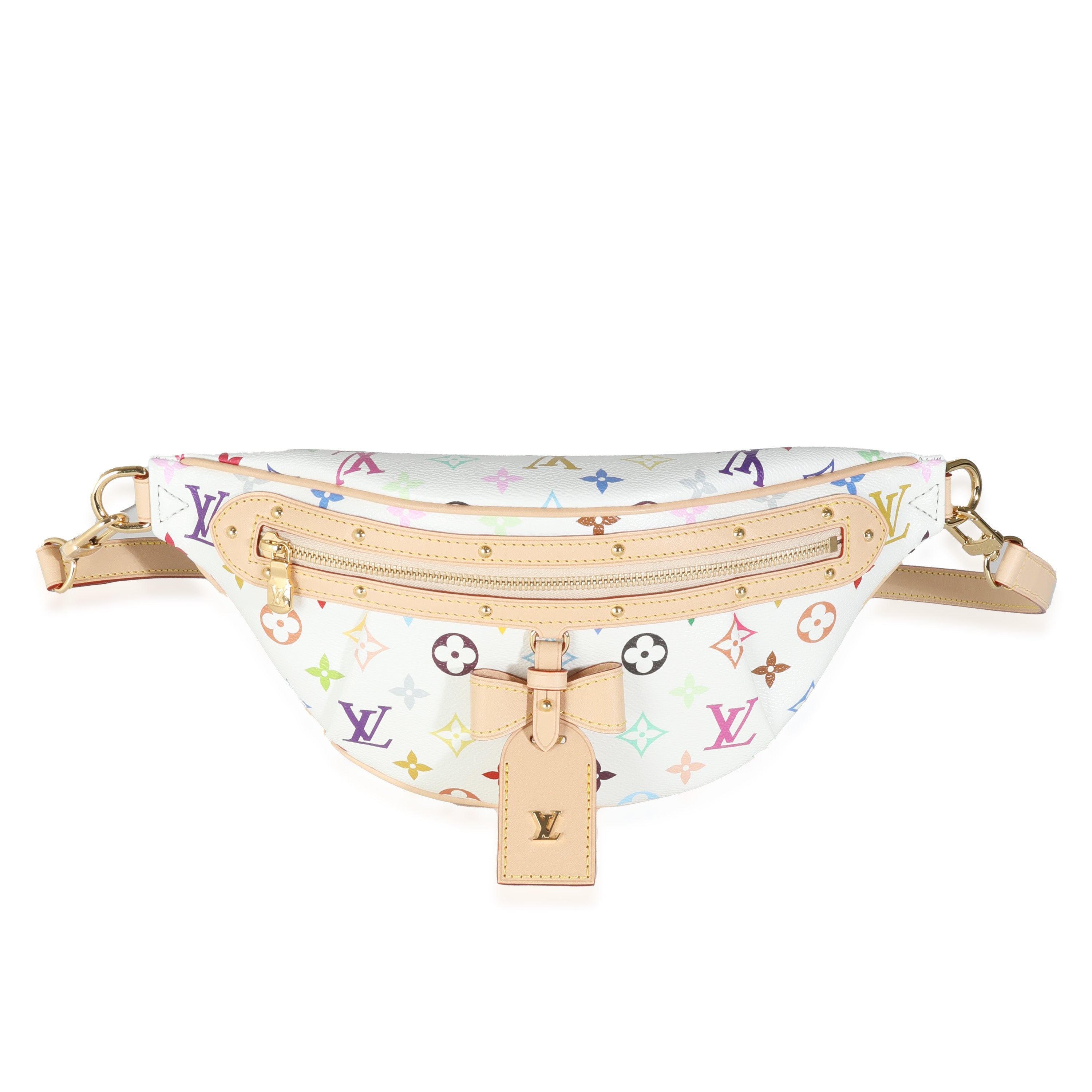 Louis Vuitton x TM White Multicolore Monogram Canvas High Rise Bumbag NM