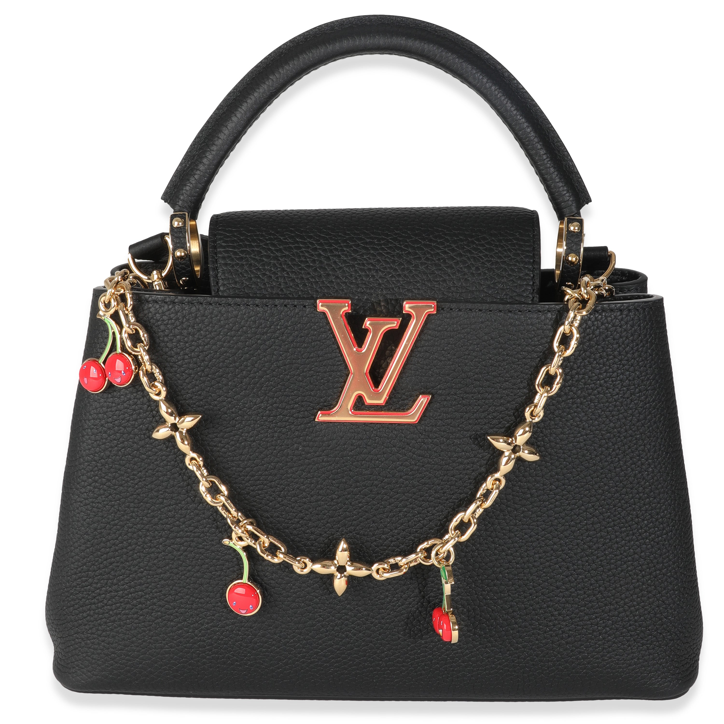 Louis Vuitton x TM Black Taurillon Capucines MM