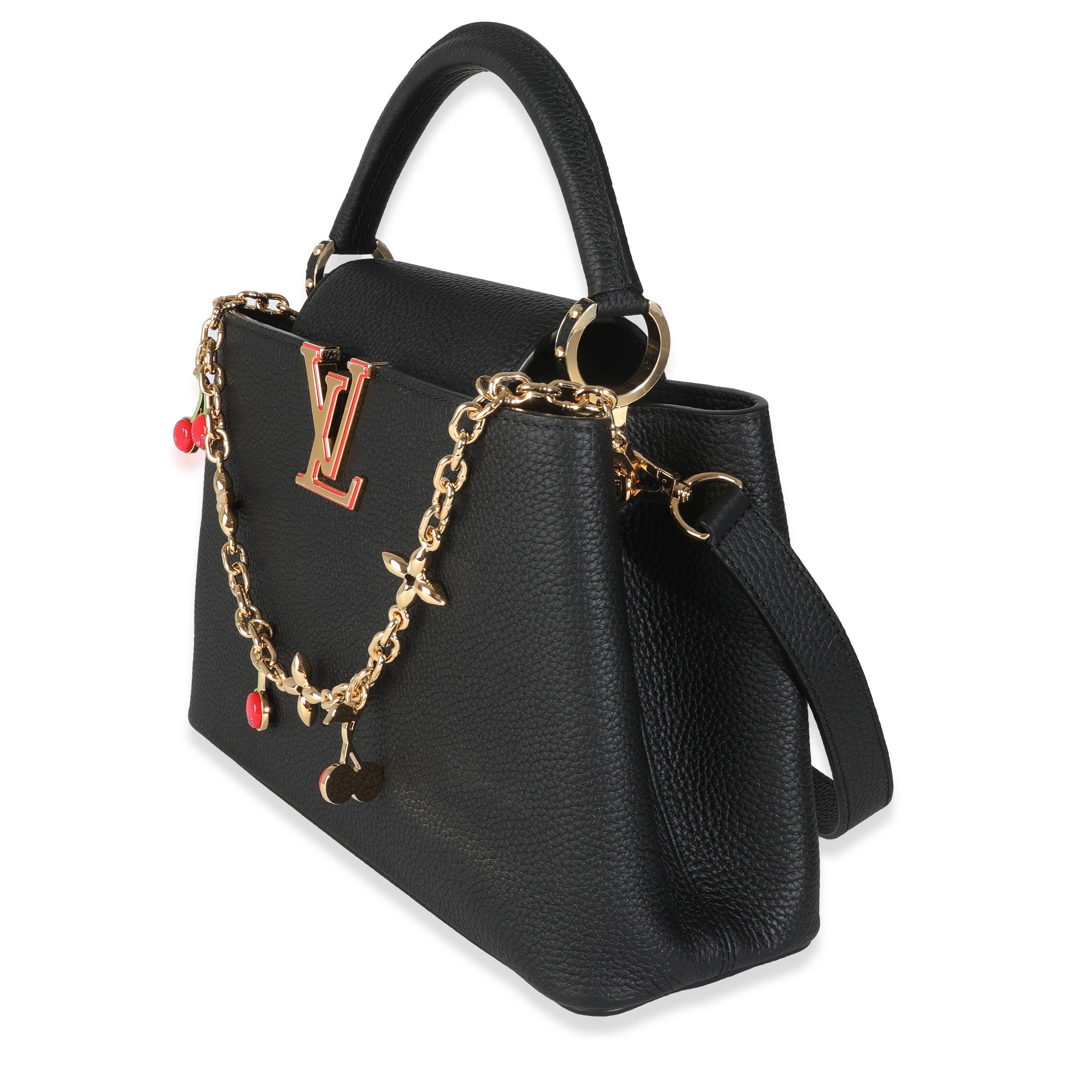 Louis Vuitton x TM Black Taurillon Capucines MM