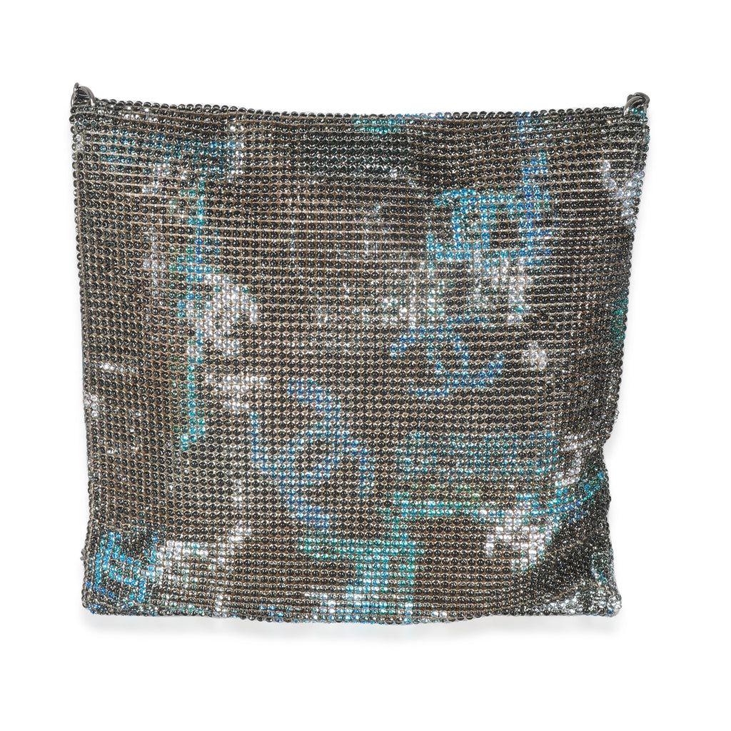 Chanel Silver Blue Graffiti CC Chainmail Flap Bag