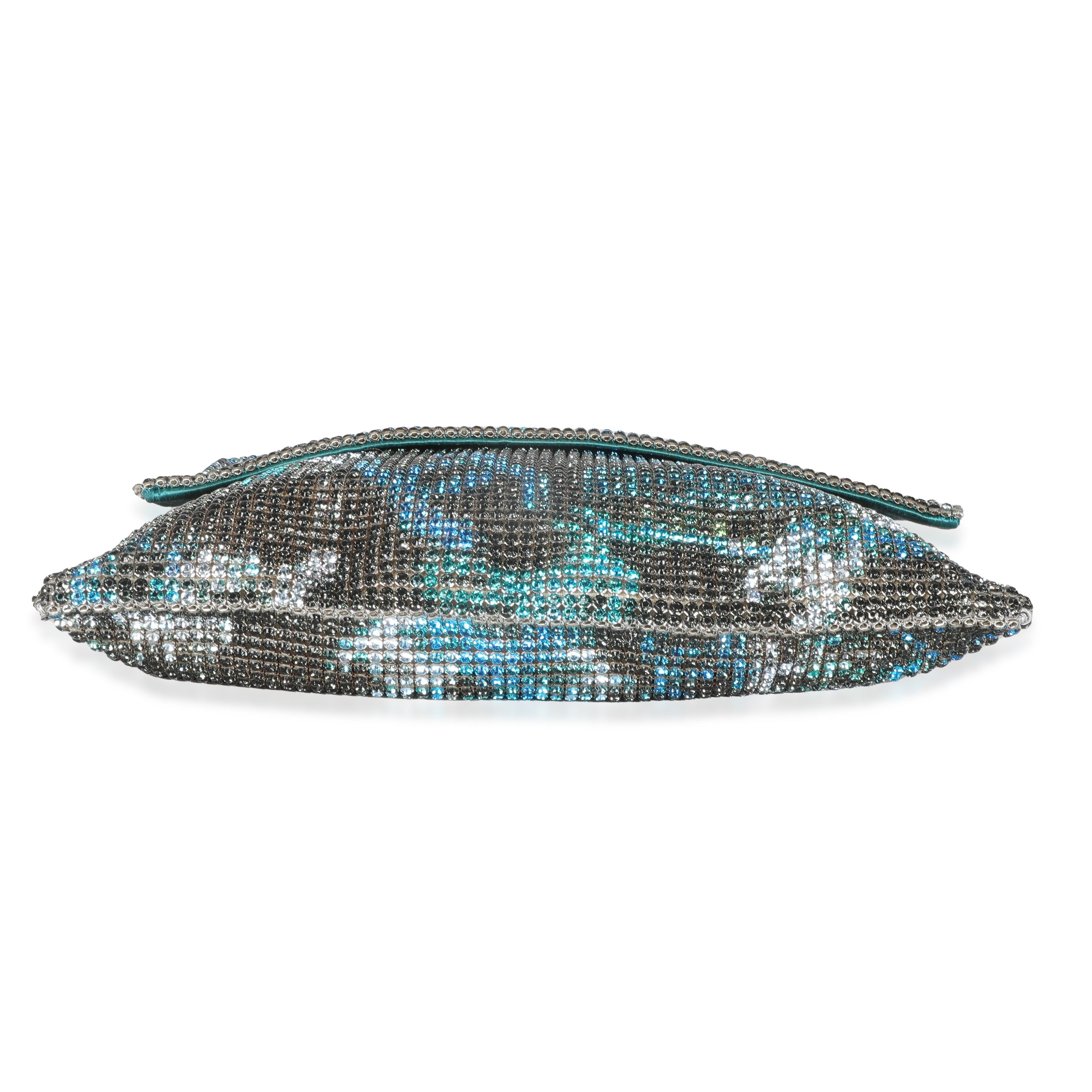 Chanel Silver Blue Graffiti CC Chainmail Flap Bag