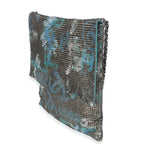 Chanel Silver Blue Graffiti CC Chainmail Flap Bag